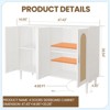 Jojoka Modern Side Board Accent Buffet with Power Outlet & Adjustable Shelves,Versatile Storage Solution With 4 Doors for Dining Room,Kitchen,Hallway - 2 of 4