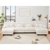 Oversized 173.2" Chenille Modular U-Shaped Sectional Sofa with Bolster Armrests and 2 Ottomans, 6-Piece Free combination Sofa - 3 of 4