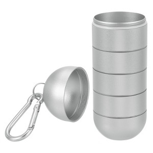 Unique Bargains Aluminum Alloy Travel 5 Layers Jewelry Storage Mini Decorative Box - 1 of 4