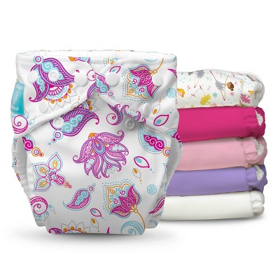 Charlie Banana One-size Reusable Cloth Diapers with 12 Reusable Inserts - 6pk