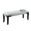 NicBex 16"Wide Upholstered Bench,Modern Ottoman with Wood Legs and Tufted Design for Living Room,Entryway - 2 of 4