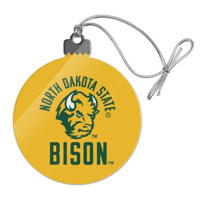 North Dakota State Bison Secondary Acrylic Christmas Tree Holiday Ornament