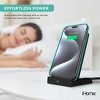 iHome Wireless Charging Stand and Dual Port Flat USB Wall Charger Bundle, 10W Anti Slip Surface, Black - 3 of 4