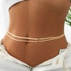 Turandoss 18K Gold Waist Chain for Women - Layered Snake Body Chain Adjustable, Sexy Belly Chains Waterproof, Birthday Christmas Gifts for Women - 2 of 4
