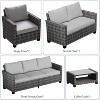 Patio Furniture Sets 6 Pieces, PE Wicker Modern Patio Conversation Set with Storage Cushions - 4 of 4