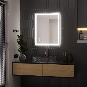 Tempered Glass Bathroom Mirror - 1 of 4