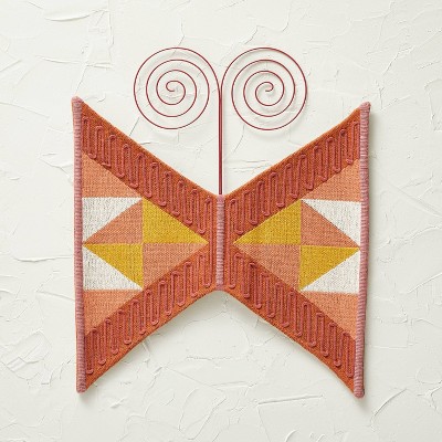 24" x 24" Oversized Woven Butterfly Decorative Wall Sculpture Brown - Opalhouse™ designed with Jungalow™
