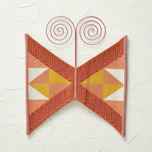 24" x 24" Oversized Woven Butterfly Decorative Wall Sculpture Brown - Opalhouse™ designed with Jungalow™ - image 1 of 4
