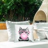 Stupell Industries Tabby Cat Bubble Gum Pink Glasses Pet - 2 of 3