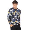 Lars Amadeus Men's Geometric Printed Crew Neck Hip Hop Pullover Sweatshirts - 2 of 4