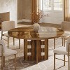 Tribesigns 47-Inch Round Dining Table for 4-6 People, Farmhouse Wood Kitchen Table with Sturdy Pedestal Base for Dining Room, Living Room - 2 of 4