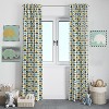 Bacati - Elephants Mint/Yellow/Grey Curtain Panel - 2 of 4
