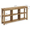 Tribesigns 63-Inch Solid Wood Console Table, 3-Tier Farmhouse Sofa Table Entryway Table with 6 Storage Cubes for Living Room, Hallway - 3 of 4