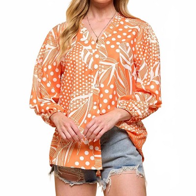 Women's Casual Color Print Blouse - CEZELE