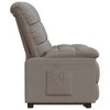 vidaXL Recliner Chair - Taupe, Gray - Compact Polyester Upholstered with Padded Armrests - 4 of 4