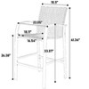 3 Piece Patio Bar Set, Outdoor Wicker Counter Height Bar Stools with Coffee Table, Bar Height Table Bistro Set for Backyard Garden Poolside - 3 of 4