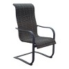 Courtyard Casual Santa Fe 5 pc Rectangle Fire Pit Set with Wicker Spring Chairs  Includes One Rectangle Fire Pit and Four Wicker Spring Chairs - 4 of 4