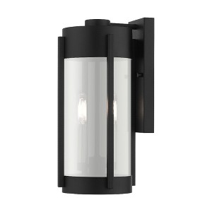 Livex Lighting Sheridan 2 - Light Wall Light in  Black/Brushed Nickel - 1 of 4