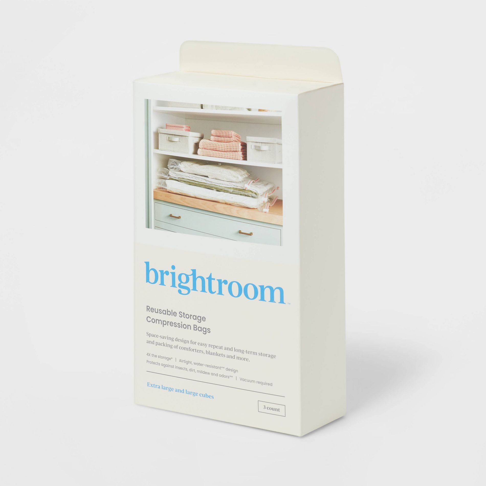 3pc Cube Compression Bags Set Clear - Brightroom™