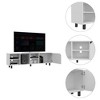 Mobile TV Stand for TVs up to 70" White - Boahaus: Modern Console with Open Shelves & Storage - 4 of 4