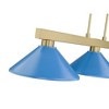 Cobalt 3-Light Billiards Light with Conical Metal Shades - Perfect for Game Rooms - 3 of 4