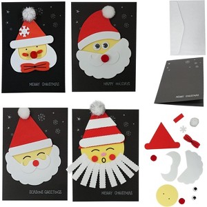 4E's Novelty Card Making Kit for Kids 3+ - DIY Christmas Crafts, 12 pcs Trendy Christmas Cards, Includes Christmas Cards with Envelopes, Fun Craft Kit - 1 of 4