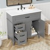 Modern Bathroom Vanity with Ceramic Sink, Bathroom Cabinet with Drawers -ModernLuxe - 2 of 4