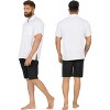 LA LEELA Men's Short Sleeve Button Down Solid Casual Camp Shirts Business Vacation Beach Collared Shirt Summer Work Shirts with Pocket - 4 of 4