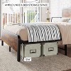 Queen Bed Frame with Headboard, Flannel Stool and 2 Storage Drawers, Metal Platform Bed Frame, Safe Rounded Corners, No Noise, No Box Spring Needed - 4 of 4