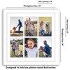 Americanflat 14x14 Collage Picture Frame with Polished Plexiglass - Fits Six 4x6 Photos or One 14x14 Photo - Signature Collection - White - 2 of 4