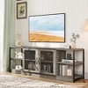 GustoWave TV Console Table, Farmhouse Entertainment Center with 2 Mesh Door for Living Room Bedroom Office - 4 of 4