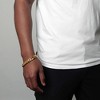 Crucible Men's Rounded Beveled Edge Curb Chain Gold Steel Bracelet - 4 of 4