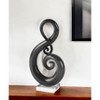 HomeRoots 12" Black and White Murano Glass Modern Abstract Tabletop Sculpture - 2 of 4