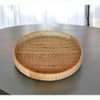 HomeRoots 14" Natural Round Bamboo Handmade Serving Tray - 2 of 4