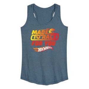 Women's - Hot Wheels - Valentine's Made to Race Art Graphic Racerback Tank - 1 of 4