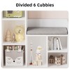 44 Inch kids Bookshelf and Toy Storage with Reading Nook, Toy Storage Organizer w/ 2 Extra Drawers, Kids Reading Nook for Playroom Kids Room - 4 of 4