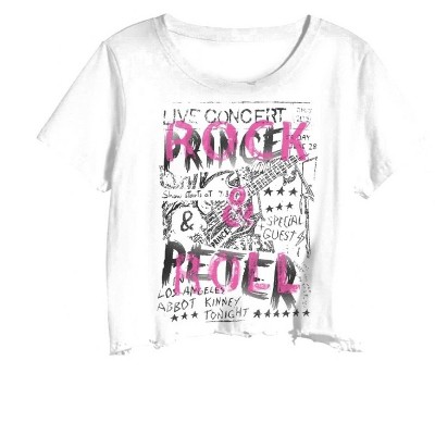 Women's Wo's Rock and Roll Concert Crop Tee - PRINCE PETER