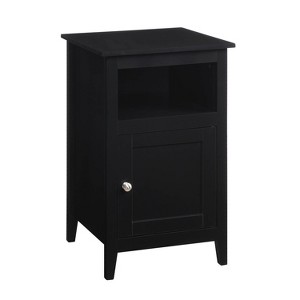 HomeStock Storage Cabinet End Table with Shelf and Magnetic Door, MDF Construction, Transitional Accent Side Table for Living Room Use - 1 of 4