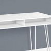 INFURNIC Desks 40"L Modern Computer Desk with Storage Drawers and Open Cubby for Flexible Workspace, White, 40"*19.75"*30" - 2 of 4