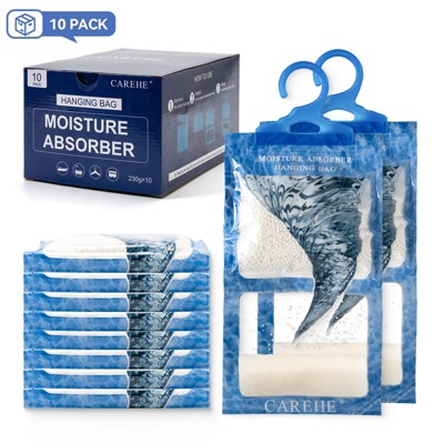 UNISOAR Hanging Moisture Absorbers Bags, Effective Dehumidifiers for Closet, Wardrobe & Bedroom, Absorbs Excess Humidity, Prevents Dampness & Odor