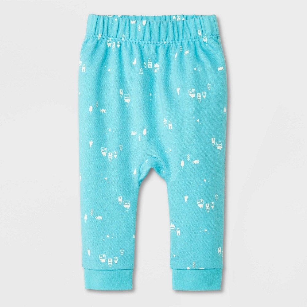 (Case of 12 pieces) Size 6-9M Baby Fair Isle Jogger Pants - Cat & Jack™ Light Blue