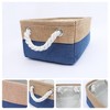 Unique Bargains Fabric Collapsible Storage Organizer Basket with Handles - 2 of 4