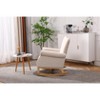 VASIP Modern Upholstered Rocking Chair,Small Contemporary Rocker with Cushioned Arms, for Playroom,Living Room Accent Chair,Pink - 3 of 4