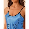 cheibear Women's Sleeveless Round Neck Pajamas Sleepwear Heart Print Lounge Camisole Mini Nightgowns - 4 of 4
