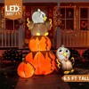 Joyfy 6 FT Thanksgiving Pumpkin Turkey Inflatable Stacking, Blow Up Outdoor Decorations With Built-in LED, Halloween Inflatable Decorations - 4 of 4