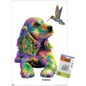 Trends International PD Moreno - Dog and Hummingbird Unframed Wall Poster Prints - 1 of 4