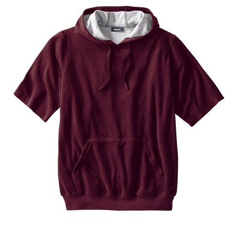 Burgundy velour hoodie mens best sale