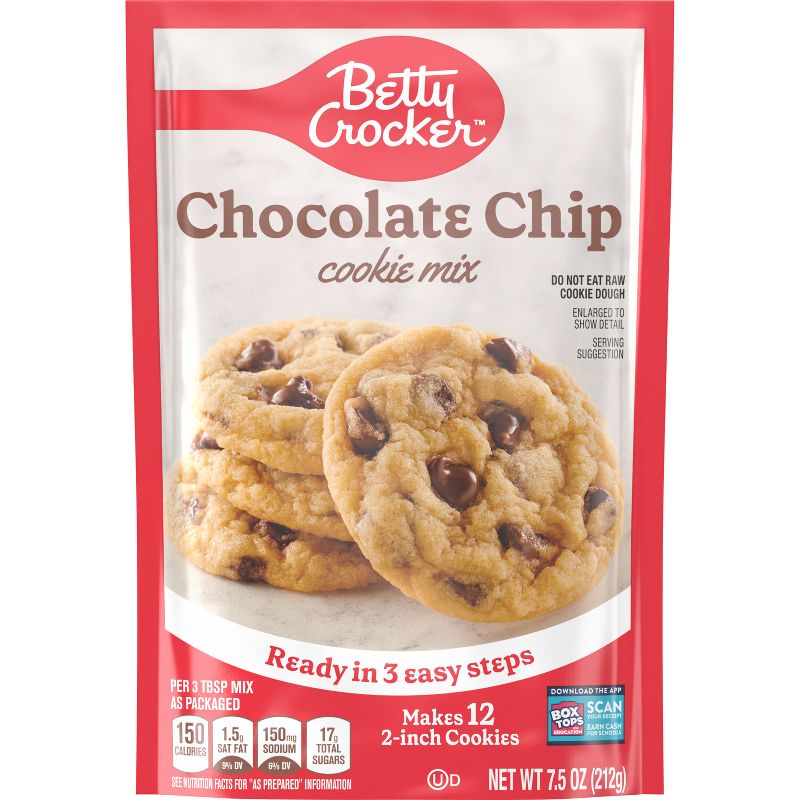 Betty Crocker Chocolate Chip Cookie Mix - 7.5oz, 3 of 12
