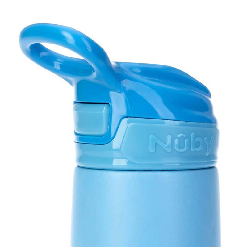 Nuby Thirsty Kids&#39; 10oz Stainless Steel Flip-it Reflex Portable Drinkware - Blue, 5 of 7