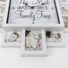 American Art Decor Farmhouse Shabby Chic 'Family Time' Picture Frame Collage Wall Clock White : Modern Square Analog Display - 4 of 4